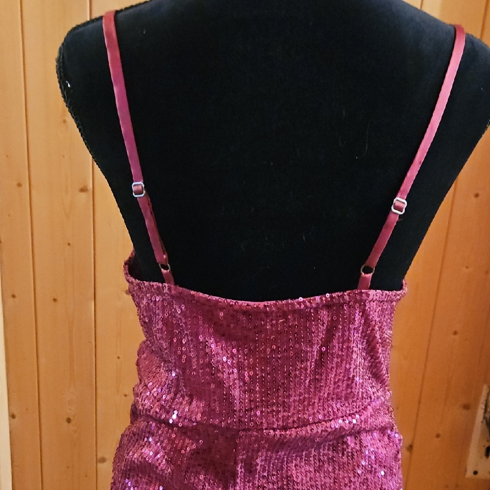 Wild Fable Glittering Fuchsia Mini Dress - Picture 2 of 5